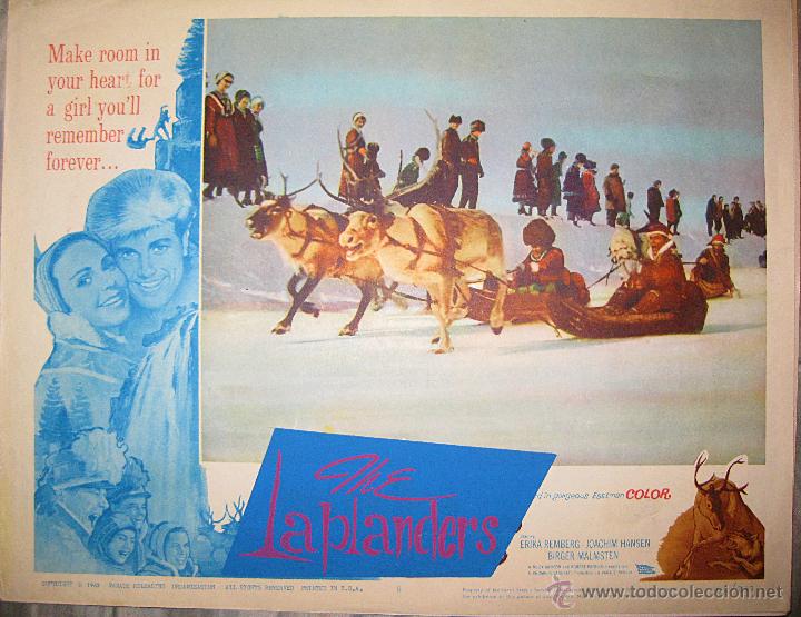 Cinema: Erika Remberg Bajo el sol de medianoche lobby card original Estados Unidos The laplanders Suecia