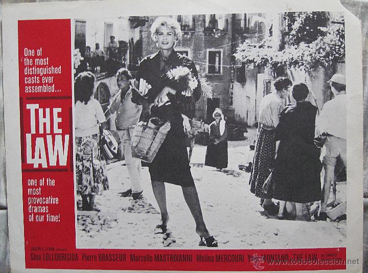 Cinema: La ley lobby card original Estados Unidos Gina Lollobrigida Mastroianni Mercouri