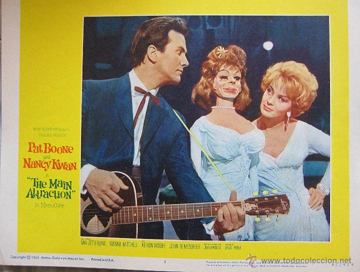 Cinema: Tessa, la gran atracci&oacute;n Pat Boone lobby card original Estados Unidos The main Atraction Nancy Kwan