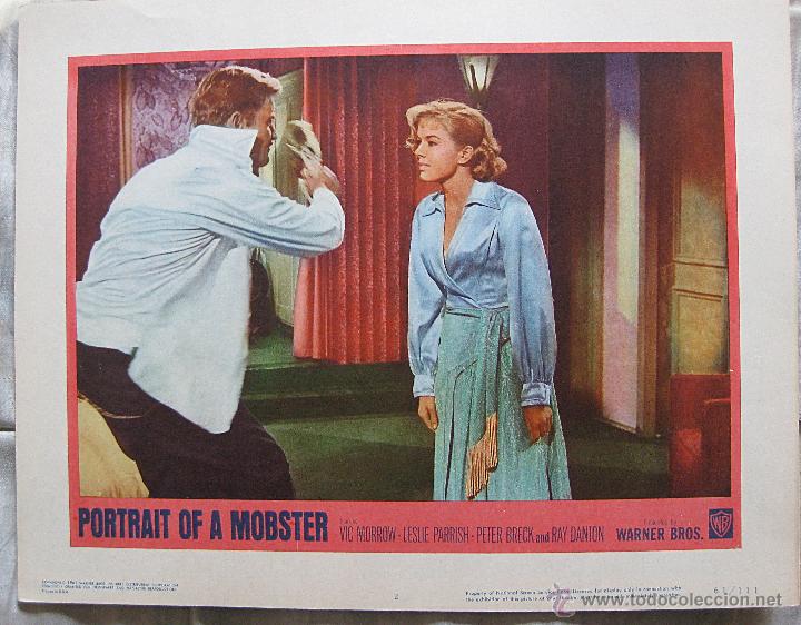 Cinema: Portrait of a mobster lobby card original Estados Unidos Vic Morrow Leslie Parrish Ray Danton