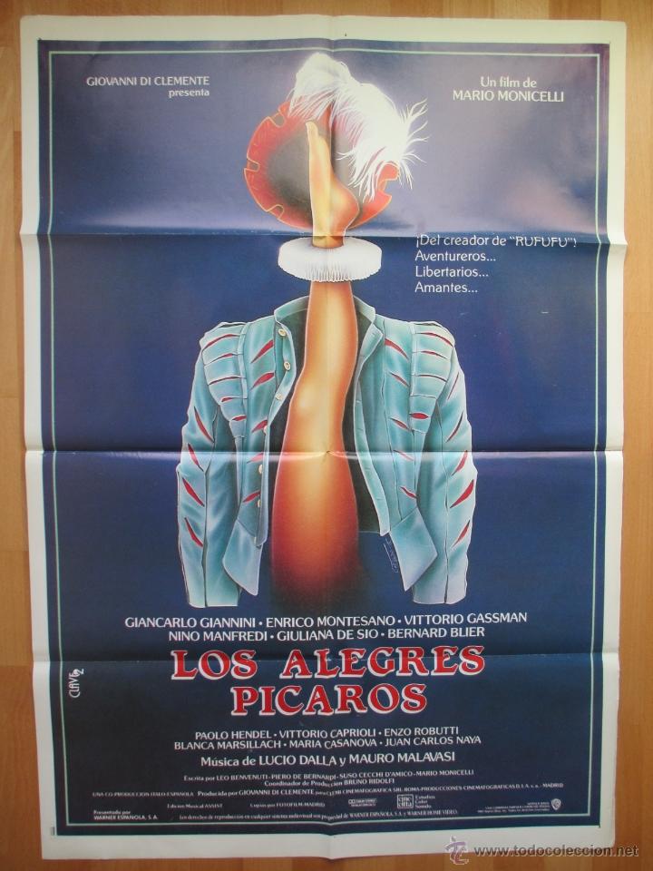 Cinema: CARTEL CINE, LOS ALEGRES PICAROS, GIANCARLO GIANNINI, ENRICO MONTESANO, 1987, C322