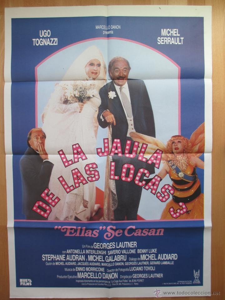 Cine: CARTEL CINE, LA JAULA DE LAS LOCAS 3, UGO TOGNAZZI, MICHEL SERRAULT, 1986, C370