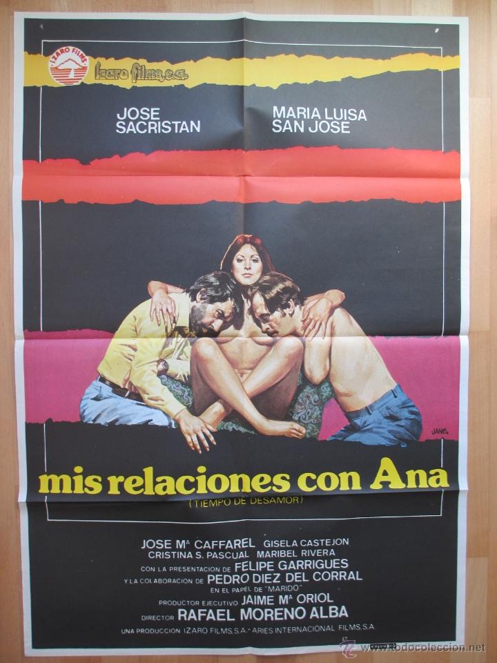 Cinema: CARTEL CINE, MIS RELACIONES CON ANA, TIEMPO DE DESAMOR, JOSE SACRISTAN, MARIA LUISA, 1979, C405