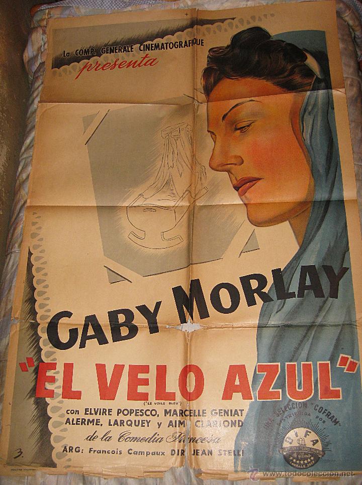 Cinema: El velo azul cartel original Argentina Gaby Morlay