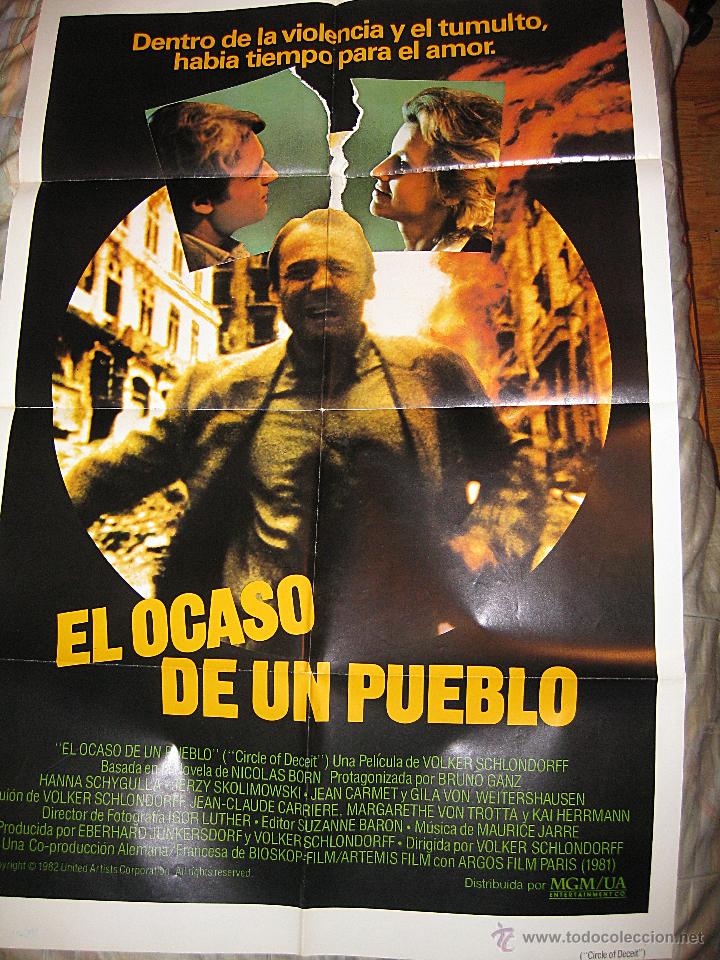 Cinema: El ocaso de un pueblo cartel original Estados Unidos  C&iacute;rculo de enga&ntilde;os Volker Schlondorff
