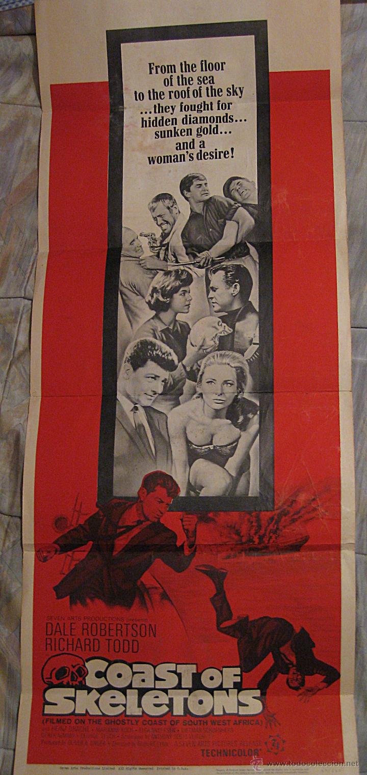 Cinema: La costa de los diamantes cartel original Estados Unidos Coast of skeletons 1965