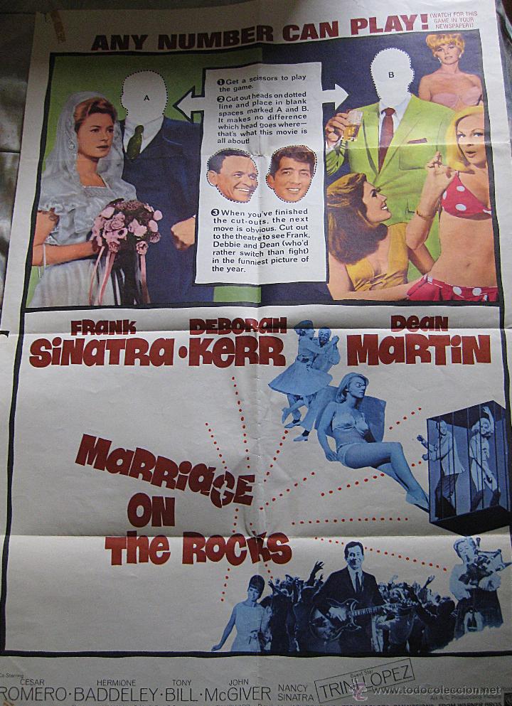 Cine: Divorcio a la americana cartel original USA Marriage on the rocks Dean Martin Tony Curtis D. Kerr