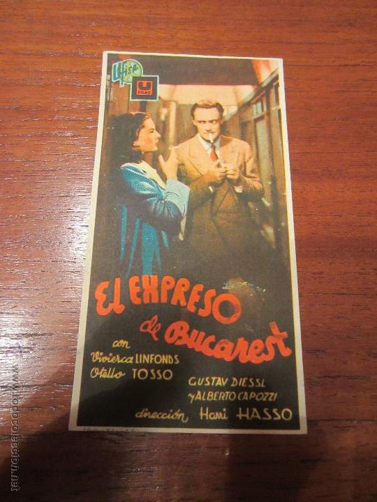 Cinema: EL EXPRESO DE BUCAREST PROGRAMA SENCILLO U FILMS VIVECA LINDFORS