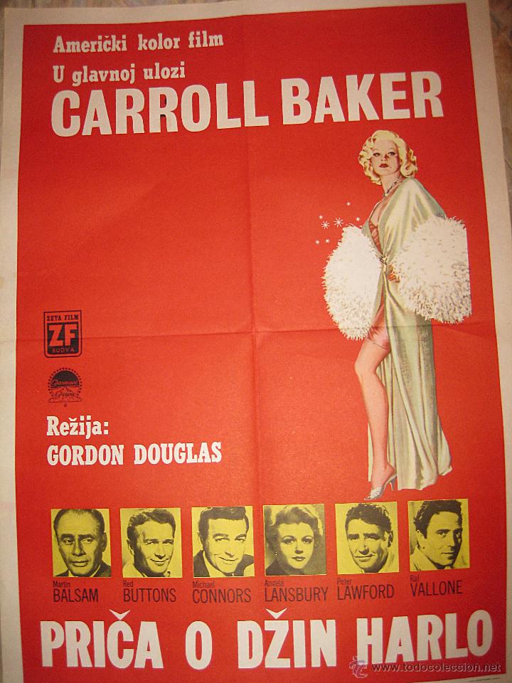 Cinema: Harlow, la rubia platino cartel original Yugoslavia Carroll Baker Angela Lansbury Peter Lawford