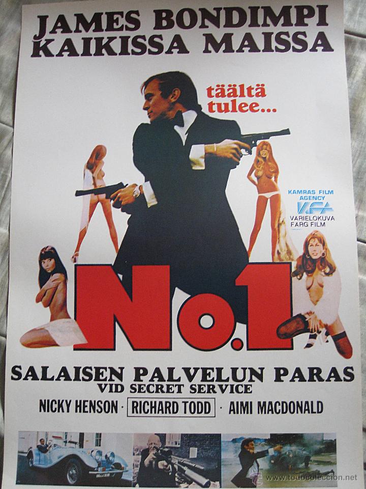 Cine: Number One of the Secret Service cartel original Finlandia parodia James Bond