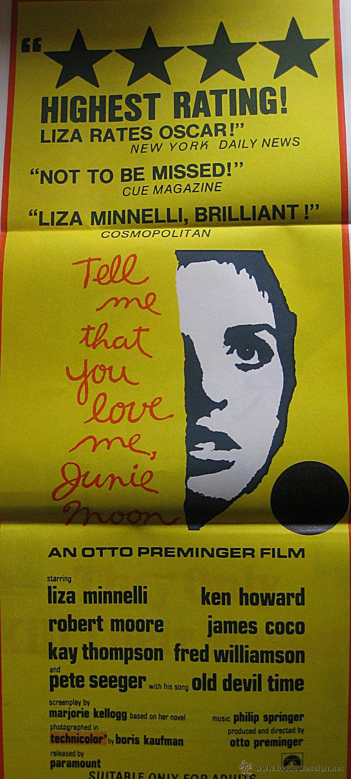 Cinema: Dime que me amas, Junie Moon cartel original Australia Lizza Minelli Otto Preminger