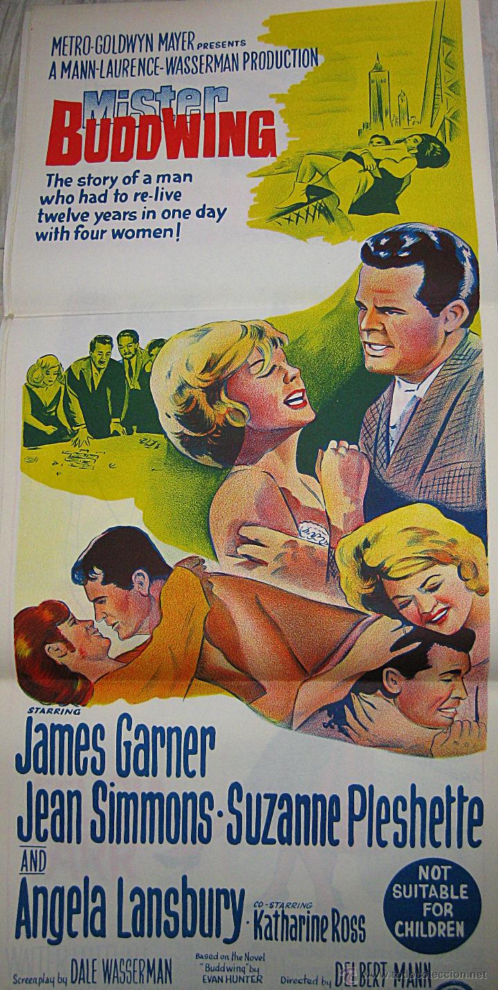 Cinema: La mujer sin rostro cartel original Australia Mister Buddwing James Garner Jean Simmons