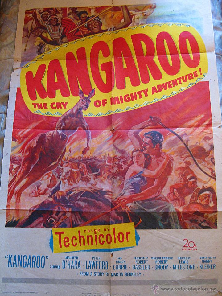 Cinema: La ley del l&aacute;tigo cartel original Estados Unidos Kangaroo Maureen O&acute;Hara Peter Lawford L. Milestone