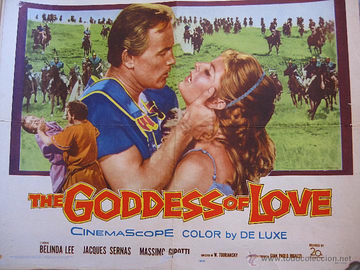 Cinema: The Goddess of love cartel original Estados Unidos  La Venere di Cheronea Belinda Lee Jacques Sernas