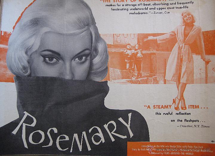 Cinema: El esc&aacute;ndalo Rosemarie cartel original Estados Unidos Rosemary Das M&auml;dchen Rosemarie Nadja Tiller