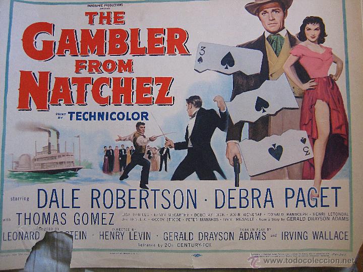 Cinema: El jugador de Natchez cartel original Estados Unidos The Gambler from Natchez Debra Paget