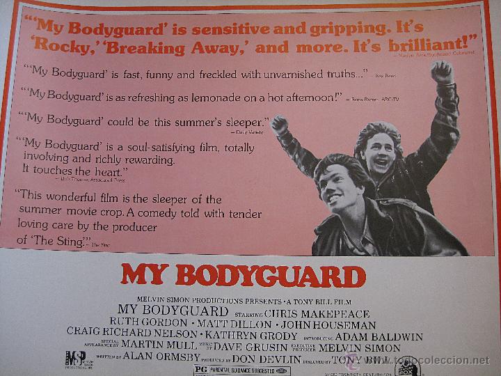 Cine: Mi guardaespaldas cartel original  Estados Unidos My bodyguard Matt Dillon Adam Baldwin