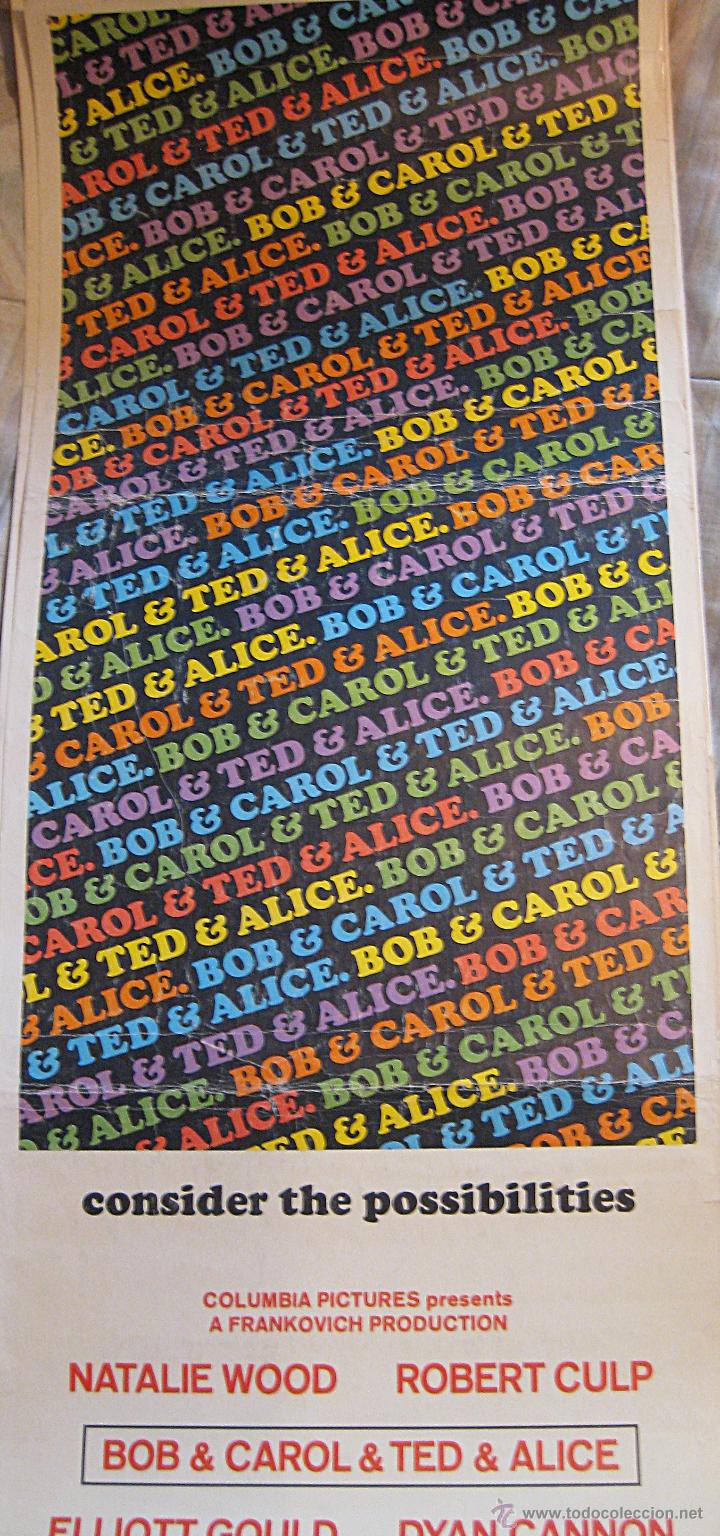 Cine: Bob, Carol, Ted y Alice cartel original Estados Unidos Natalie Wood Robert Culp Elliot Gould