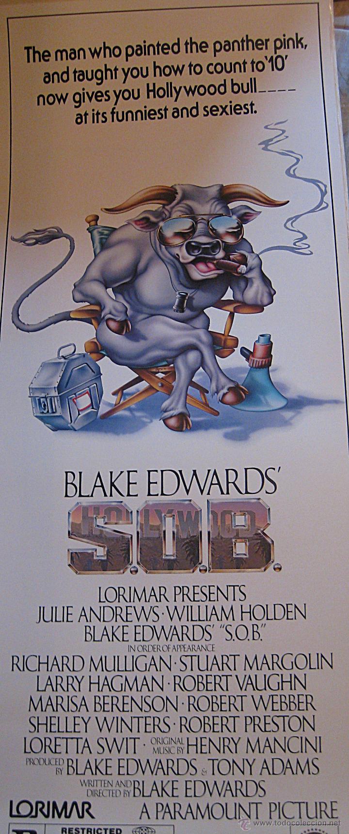 Cine: S.O.B. Sois Honrados Bandidos cartel original Estados Unidos Julie Andrews  Blake Edwards