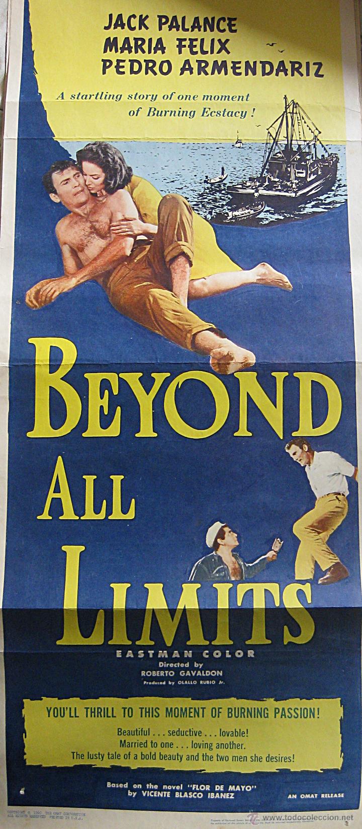 Cinema: Flor de mayo cartel original Estados Unidos Beyond all Limits Jack Palance Maria Felix P. Armendariz