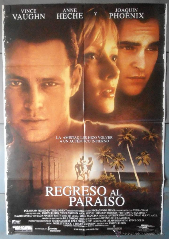 Cin&eacute;ma: (13147)REGRESO AL PARAISO, CARTEL DE CINE ORIGINAL 70x100 APROX,CONSERVACION,VER FOTO