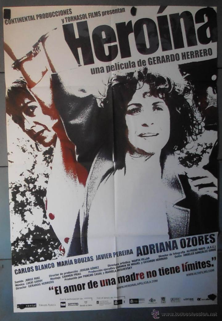 Cinema: (13184)HERO&Iacute;NA, CARTEL DE CINE ORIGINAL 70x100 APROX,CONSERVACION,VER FOTO