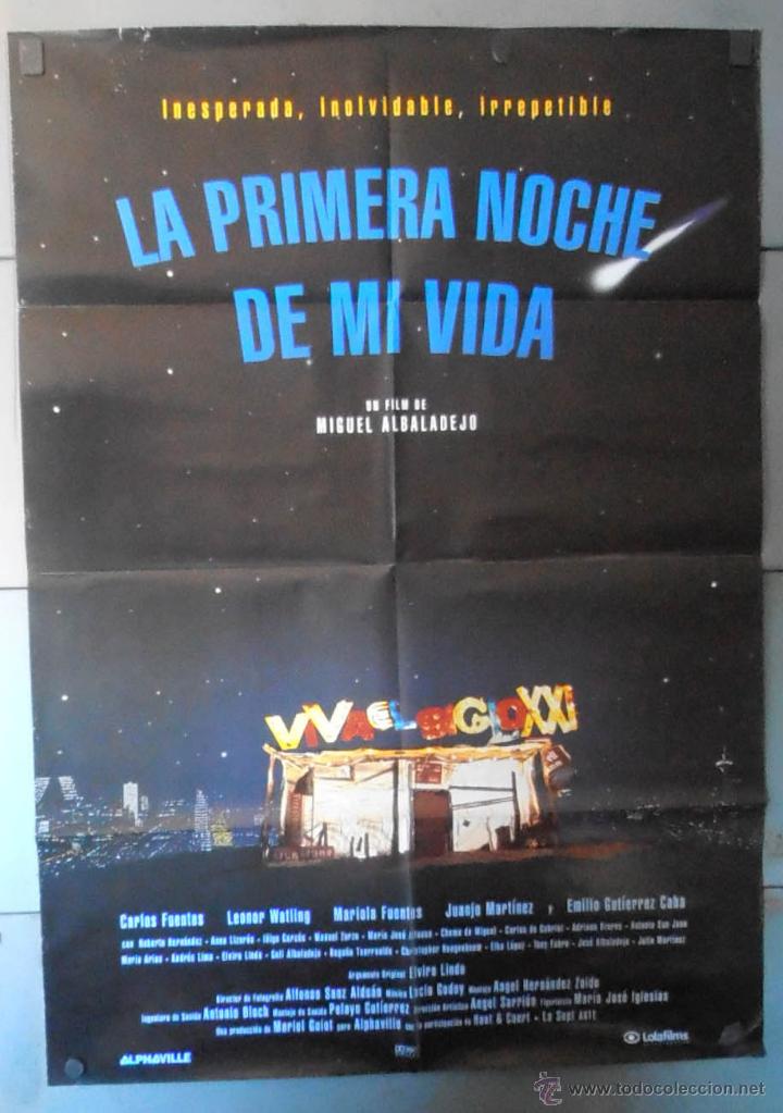 Cine: (13238)LA PRIMERA NOCHE DE MI VIDA, CARTEL DE CINE ORIGINAL 70x100 APROX,CONSERVACION,VER FOTO