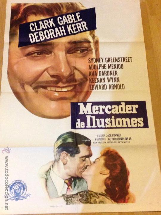 Cin&eacute;ma: Cartel o p&oacute;ster original americano de Mercader de ilusiones clark gable deborah kerr