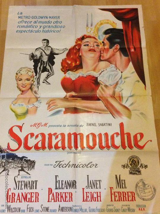 Cin&eacute;ma: Cartel o p&oacute;ster original argentino de scaramouche.stewart granger eleanor parker