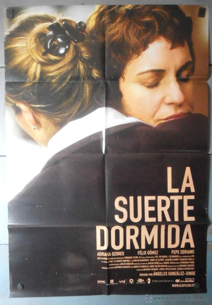 Cinema: (13323)LA SUERTE DORMIDA, CARTEL DE CINE ORIGINAL 70x100 APROX,CONSERVACION,VER FOTO