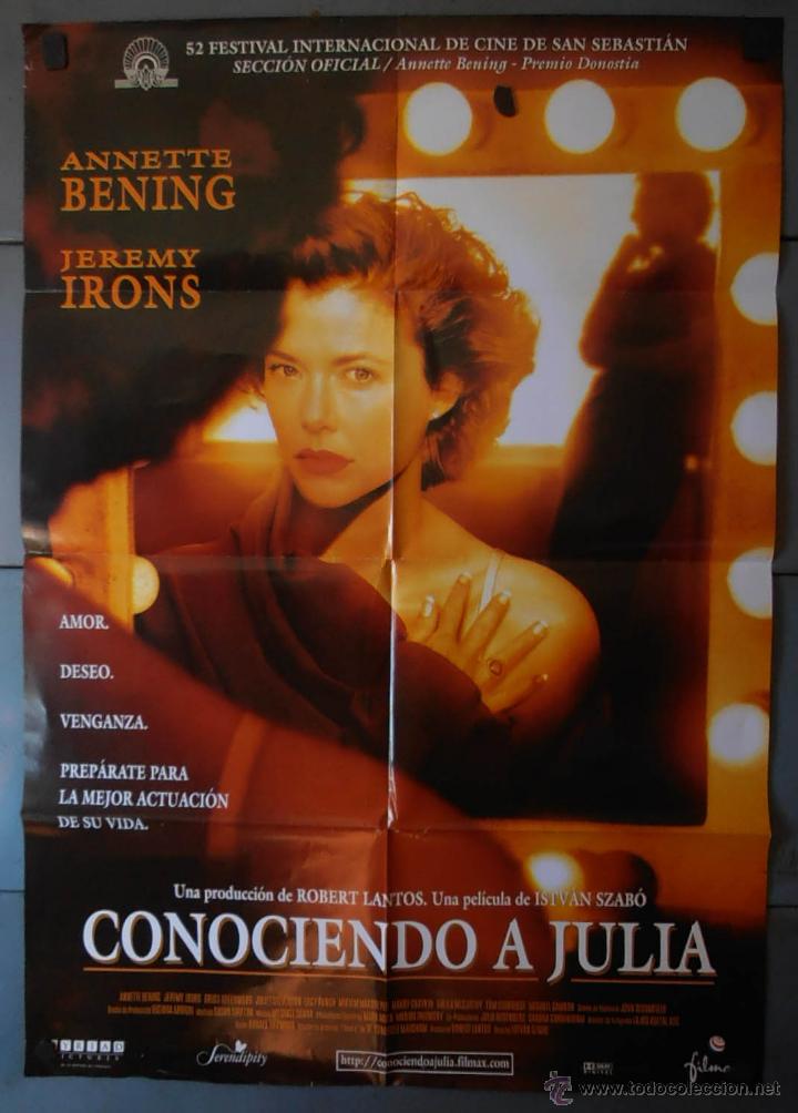 Cinema: (13347)CONOCIENDO A JULIA, CARTEL DE CINE ORIGINAL 70x100 APROX,CONSERVACION,VER FOTO