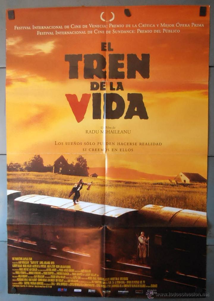 Cinema: (13361)EL TREN DE LA VIDA, CARTEL DE CINE ORIGINAL 70x100 APROX,CONSERVACION,VER FOTO