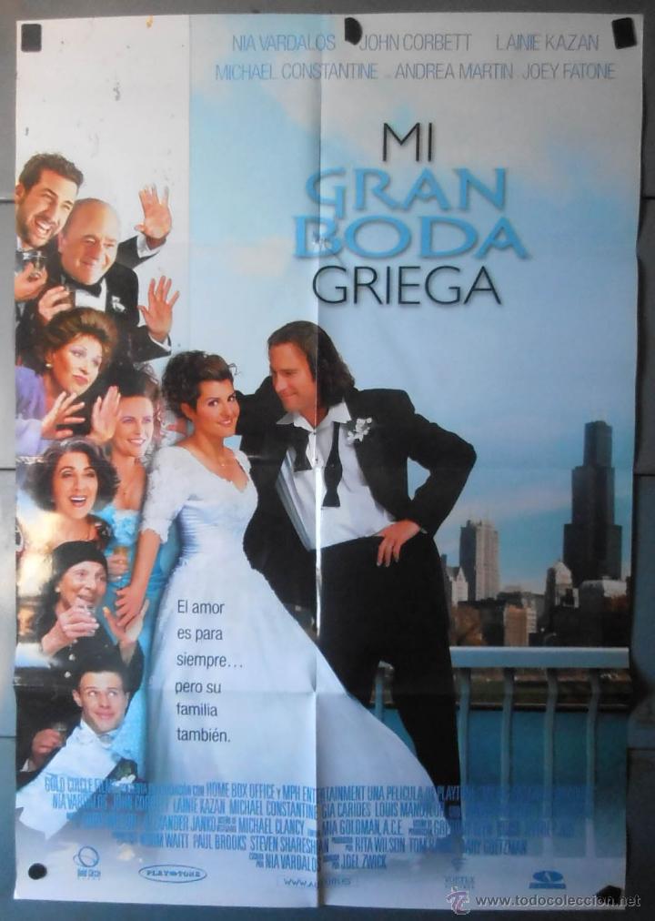 Cine: (13427)MI GRAN BODA GRIEGA,PIERCE BROSMAN CARTEL DE CINE ORIGINAL 70x100 APROX,CONSERVACION,VER FOTO