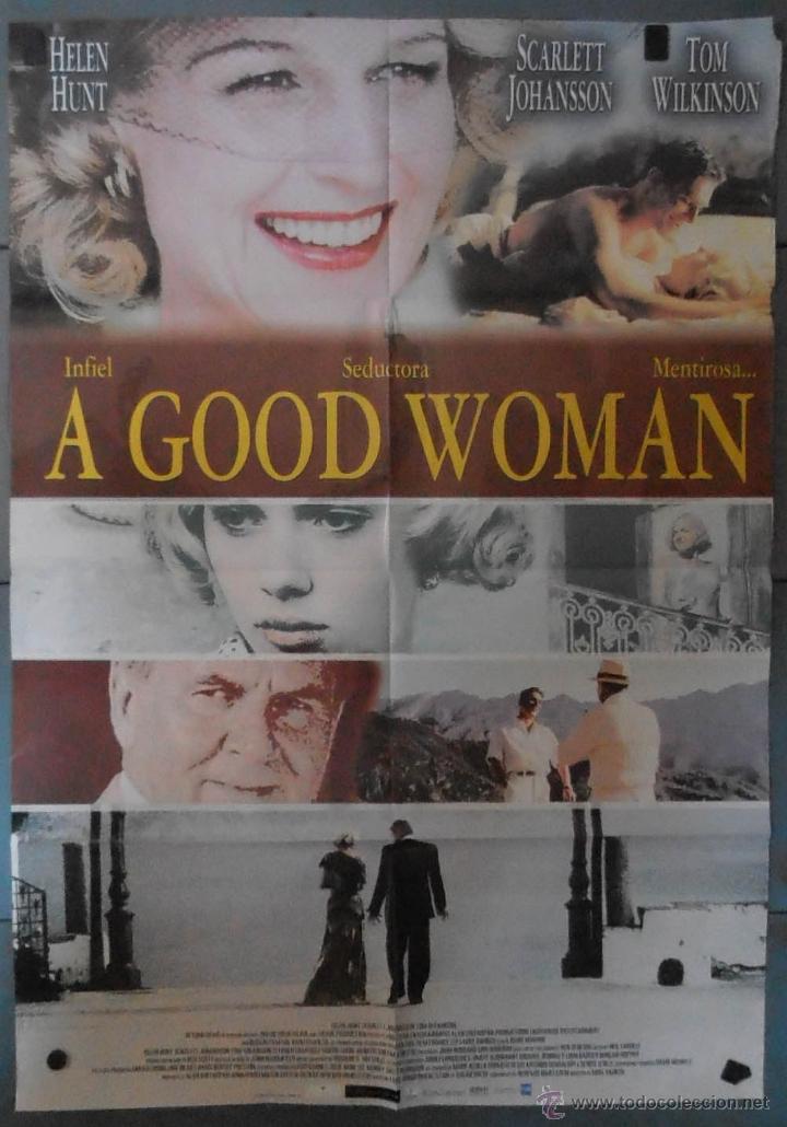 Kino: A GOOD WOMAN,CARTEL DE CINE ORIGINAL 70x100 cm CON ALGUN DEFECTO A 1&euro;,VER FOTO (13045)