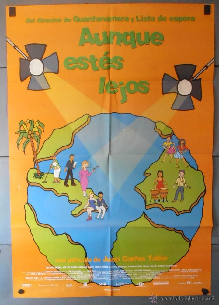 Cine: AUNQUE ESTES LEJOS,CARTEL DE CINE ORIGINAL 70x100 cm CON ALGUN DEFECTO A 1&euro;,VER FOTO (13106)
