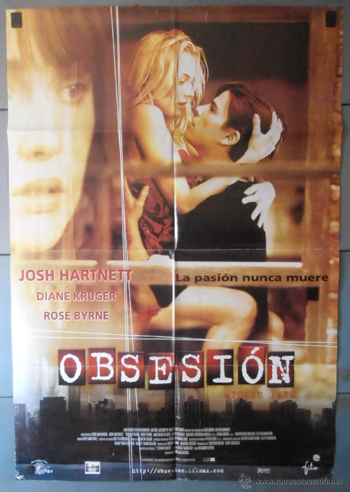 Cinema: OBSESION,CARTEL DE CINE ORIGINAL 70x100 cm CON ALGUN DEFECTO A 1&euro;,VER FOTO (13109)