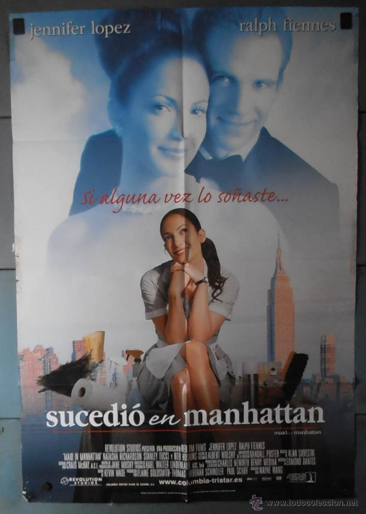 Cinema: SUCEDI&Oacute; EN MANHATTAN,CARTEL DE CINE ORIGINAL 70x100 cm CON ALGUN DEFECTO A 1&euro;,VER FOTO (13126)