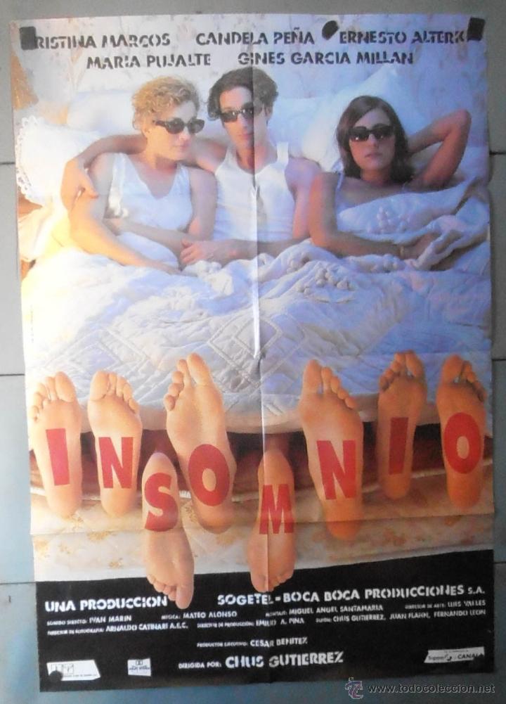 Cinema: INSOMNIO,CARTEL DE CINE ORIGINAL 70x100 cm CON ALGUN DEFECTO A 1&euro;,VER FOTO (13188)