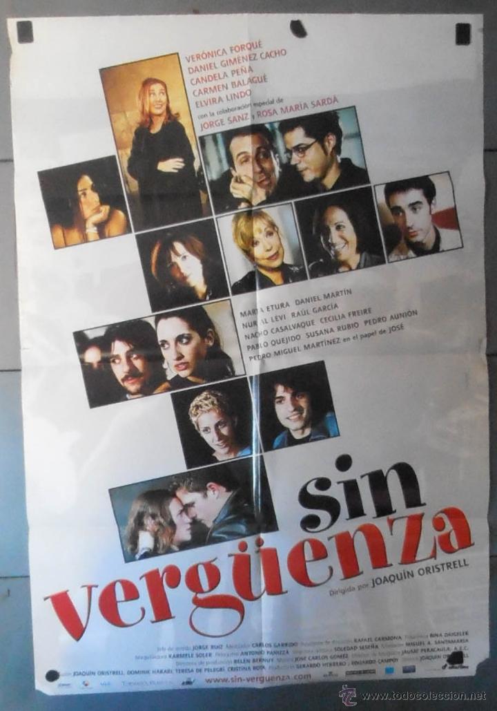 Cinema: SIN VERG&Uuml;ENZA,CARTEL DE CINE ORIGINAL 70x100 cm CON ALGUN DEFECTO A 1&euro;,VER FOTO (13226)