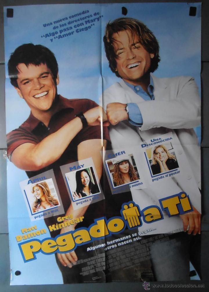 Cinema: PEGADO A TI,CARTEL DE CINE ORIGINAL 70x100 cm CON ALGUN DEFECTO A 1&euro;,VER FOTO (13327)