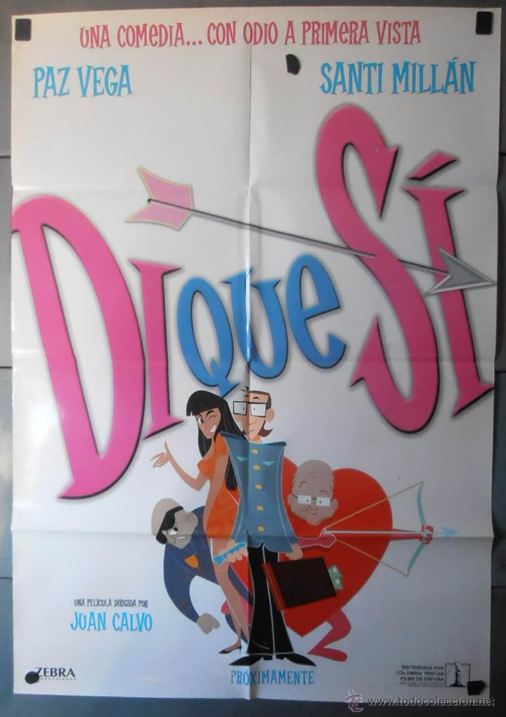 Cinema: DI QUE SI,CARTEL DE CINE ORIGINAL 70x100 cm CON ALGUN DEFECTO A 1&euro;,VER FOTO (13408)