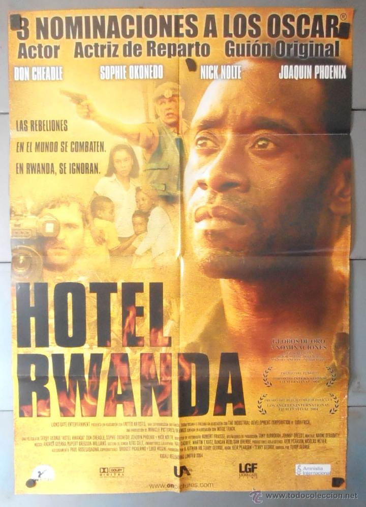 Cinema: HOTEL RWANDA, CARTEL DE CINE ORIGINAL 70x100 APROX (13271)
