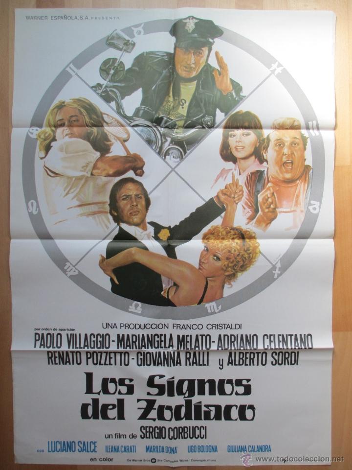 Cinema: CARTEL CINE, LOS SIGNOS DEL ZODIACO, PAOLO VILLAGGIO, MARIANGELA MELATO, 1976, C499