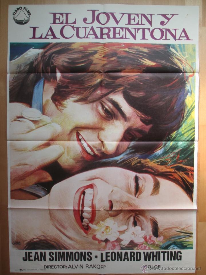 Cinema: CARTEL CINE, EL JOVEN Y LA CUARENTONA, JEAN SIMMONS, LEONARD WHITING, JANO, 1975, C533
