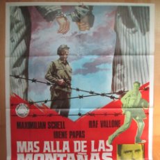 Cine: CARTEL CINE, MAS ALLA DE LAS MONTAÑAS, MAXIMILIAN SCHELL, IRENE PAPAS, JANO, 1967, C543B