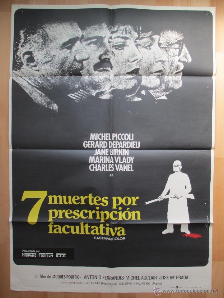 Cinema: CARTEL CINE, 7 MUERTES POR PRESCRIPCION FACULTATIVA, GERARD DEPARDIEU, 1976, FERRACCI, C593
