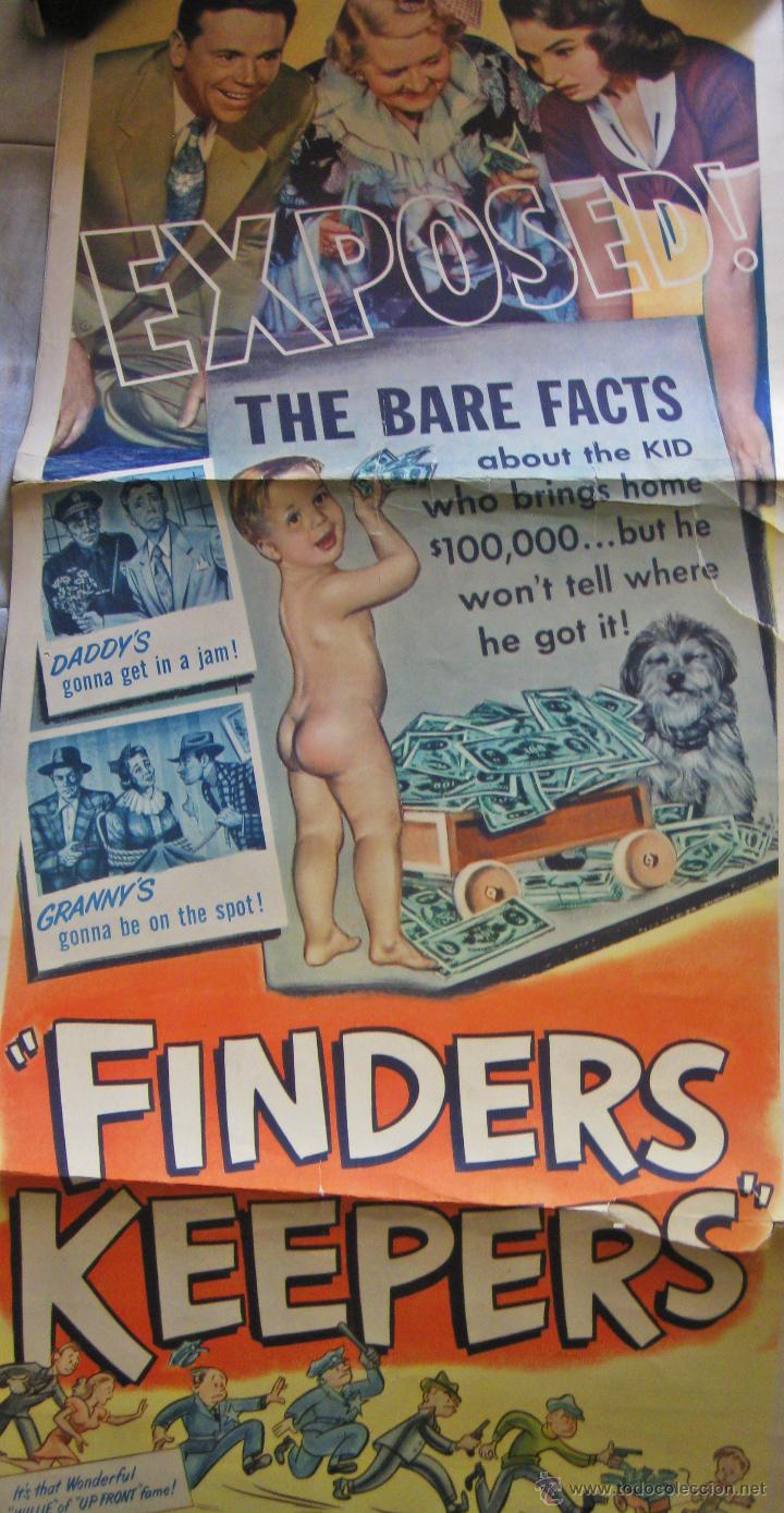 Cin&eacute;ma: Finders keepers cartel original Estados Unidos Tom Ewell Julie Adams 1952