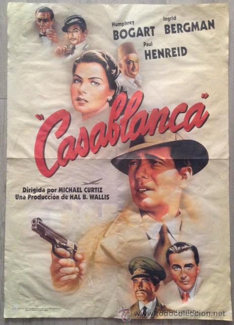 Resultado de imagen de cartel casablanca pelicula