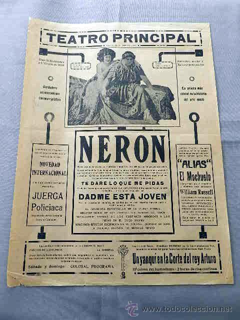 Cine: NERON    PASQUIN PROGRAMA CINE MUDO ORIGINAL LOCAL - Foto 1