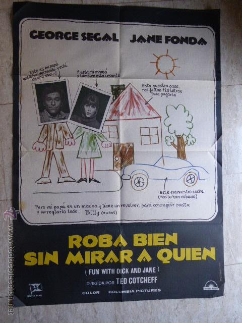 Cine: CARTEL DE CINE. ROBA BIEN SIN MIRAR A QUIEN. 70X100